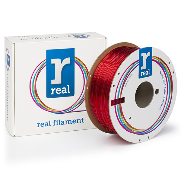 REAL filament rood transparant 1,75 mm PETG 1 kg DFE02002 - 1