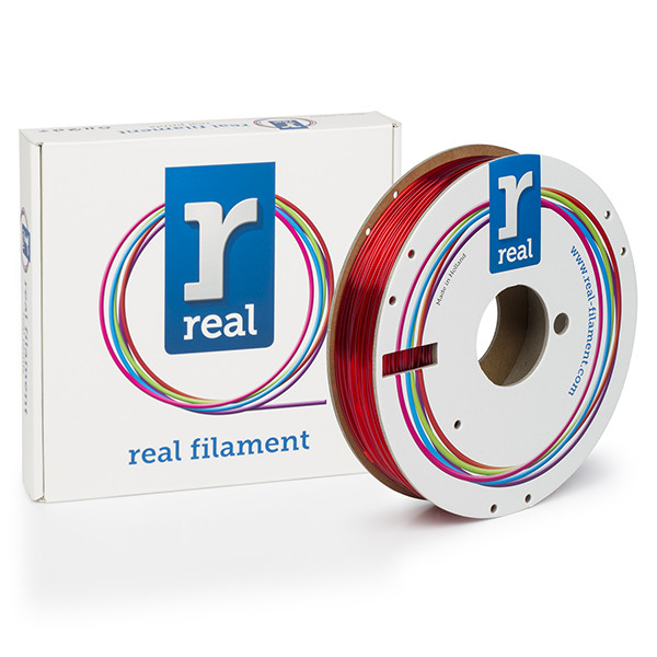 REAL filament transparant rood 1,75 mm PETG 0,5 kg  DFE02037 - 1