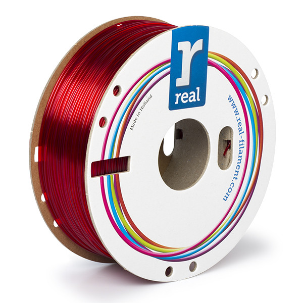 REAL filament transparant rood 1,75 mm PETG 1 kg DFP02230 - 2