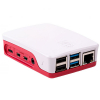 Raspberry Pi 4 behuizing in rood en wit