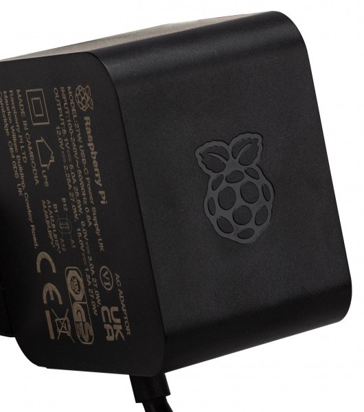 RaspberryPi Raspberry Pi 5 USB-C voeding zwart (27W)  DAR01234 - 1