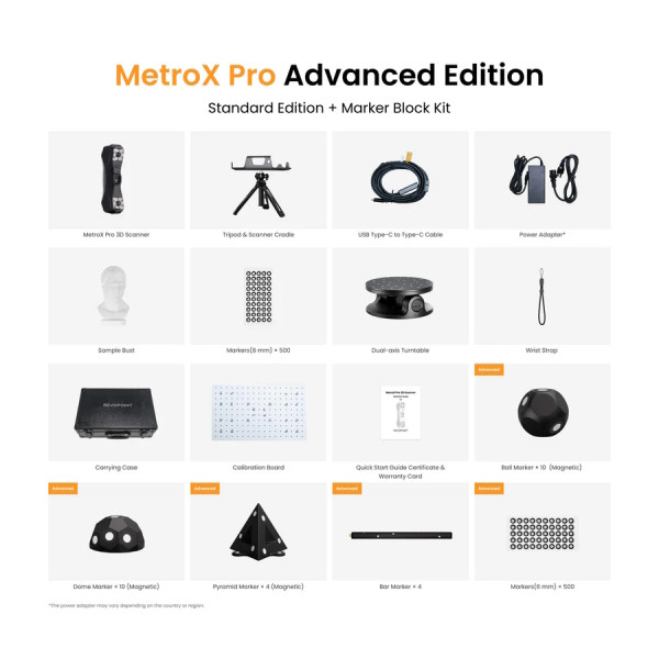 Revopoint MetroX Pro 3D Scanner Advanced Editie DAR02771 - 2