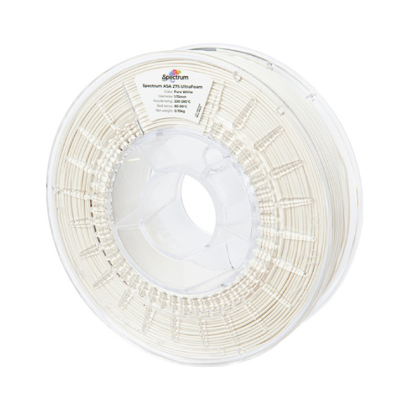 Spectrum LW-ASA UltraFoam filament Pure White 1,75 mm 0.75 kg DFP16191 - 1
