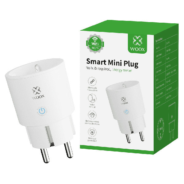 WOOX R6179 Smart Plug met energiemeter | Max. 3680W | Wit (NL) LWO00115 - 1