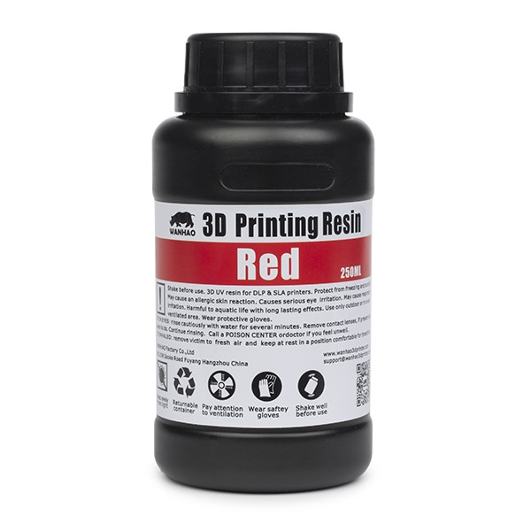 Wanhao UV resin rood 250 ml  DLQ02006 - 1