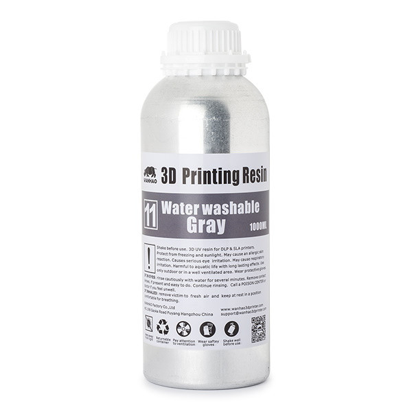 Wanhao UV water washable resin grijs 1000 ml 0308238 DLQ02029 - 1