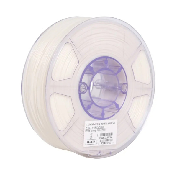 eSun PA12 filament 1,75 mm White 1 kg (Nylon) DFE20235 - 1