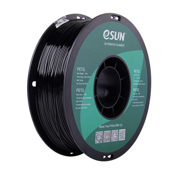 eSun PETG filament 1,75 mm Solid Black 1 kg  DFE20044 - 1