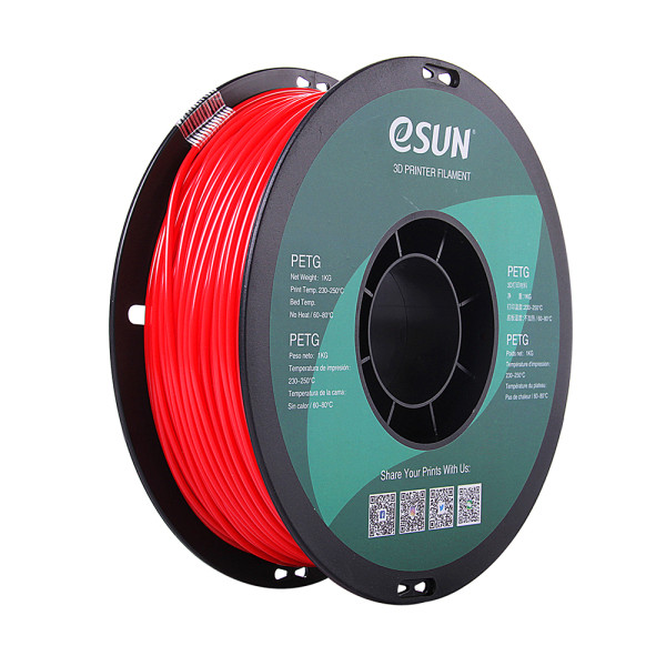 eSun PETG filament 2,85 mm Solid Red 1 kg PETG285SR1 DFE20057 - 1