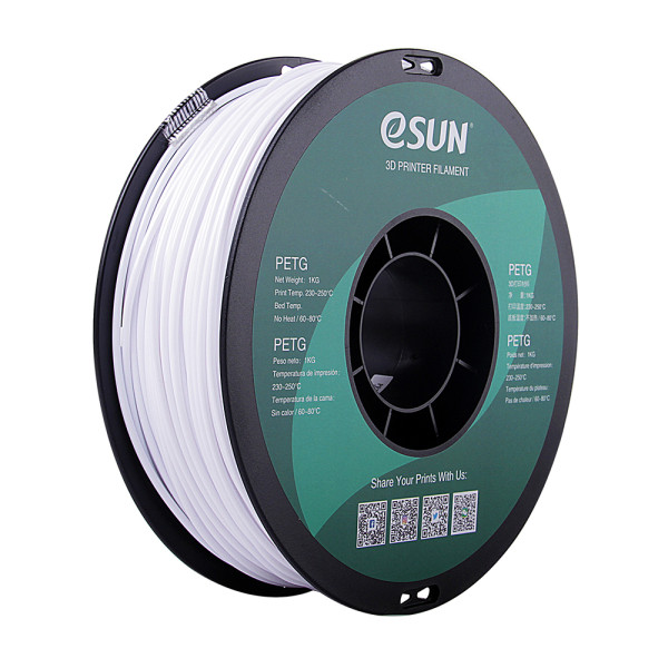 eSun PETG filament 2,85 mm Solid White 1 kg PETG285SW1 DFE20056 - 1