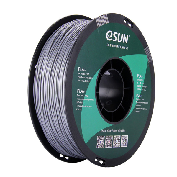 eSun PLA+ filament 1,75 mm Silver 1 kg PLA175S1 DFE20103 - 1
