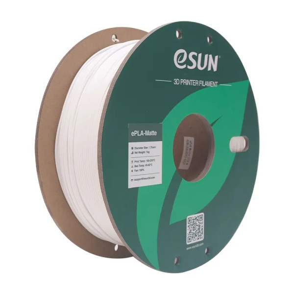 eSun ePLA-Matte filament 1,75 mm Milky White 1 kg (paper spool)  DFE20256 - 1