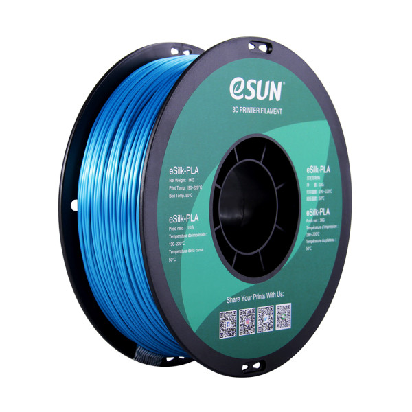 eSun eSilk-PLA filament 1,75 mm Cyan 1 kg  DFE20194 - 1