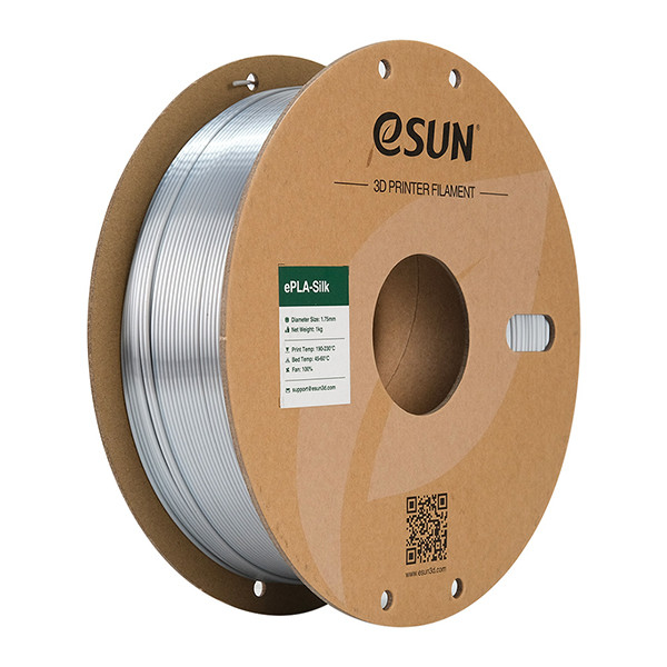 eSun eSilk-PLA filament 1,75 mm Silver 1 kg PLA-SK175S1P1 DFE20203 - 1