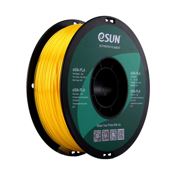 eSun eSilk-PLA filament 1,75 mm Yellow 1 kg eSilk-PLA175Y1 DFE20206 - 1