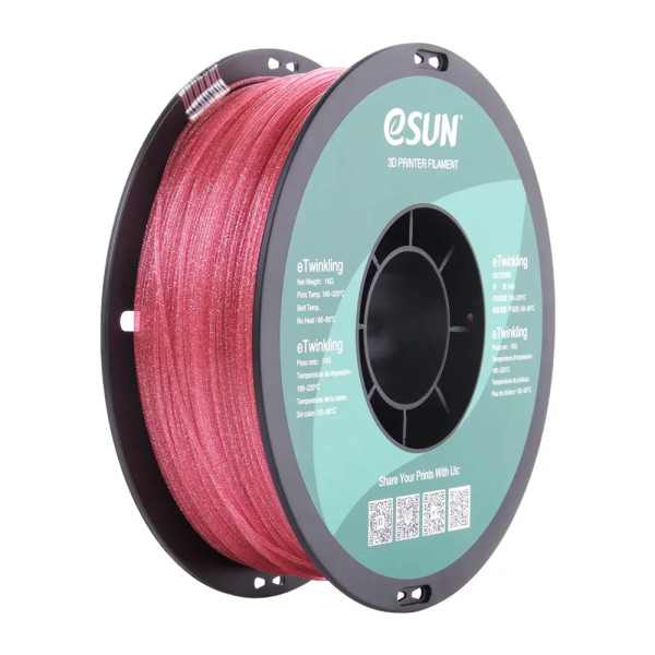 eSun eTwinkling filament 1,75 mm Pink 1 kg  DFE20268 - 1
