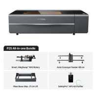 xTool P2S - 55W - Desktop CO2 Laser Cutter - All-in-one Bundle - Black DKI00389