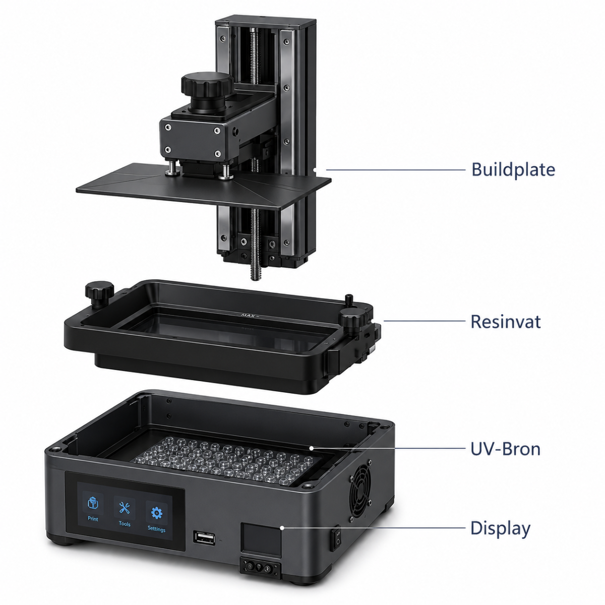 SLA/MSLA 3D-printer schema